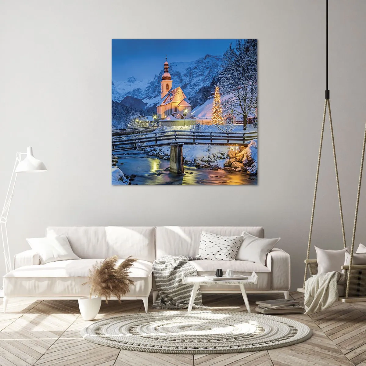 Schilderen op canvas - Kerstgeest - 60x60 cm