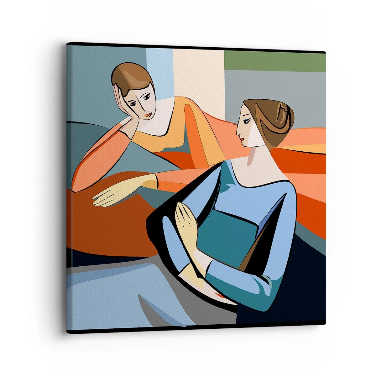 Schilderen op canvas - Een moment van vertrouwen - 30x30 cm