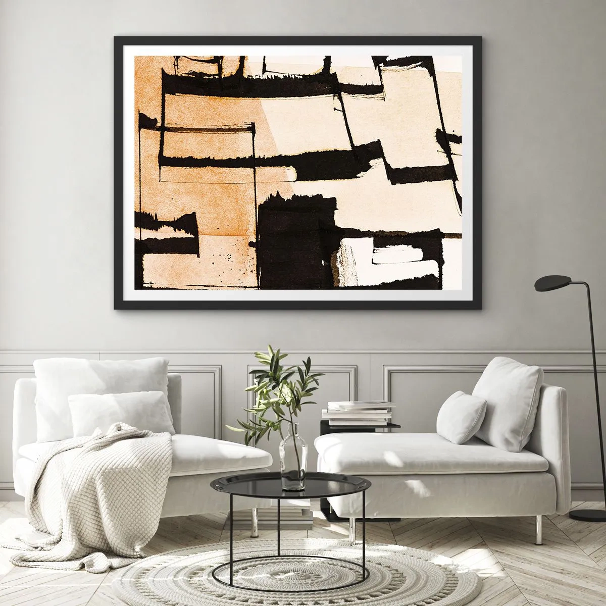 Poster in een zwarte lijst - Bestel echter - 50x40 cm