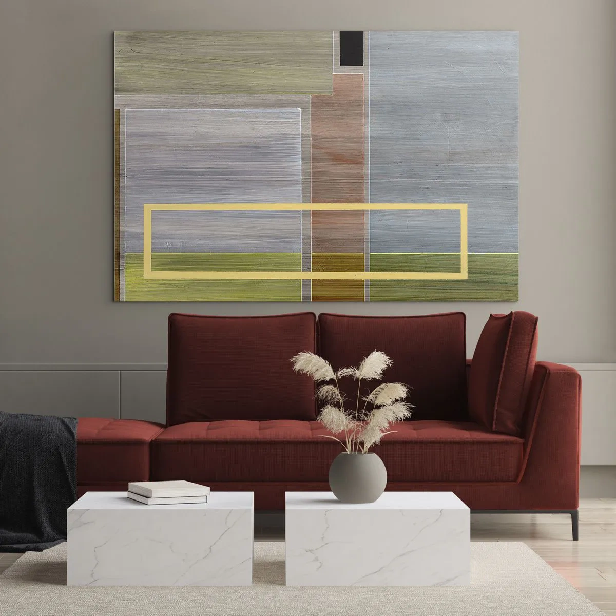 Schilderen op glas - Eenvoudig en rustig - 120x80 cm