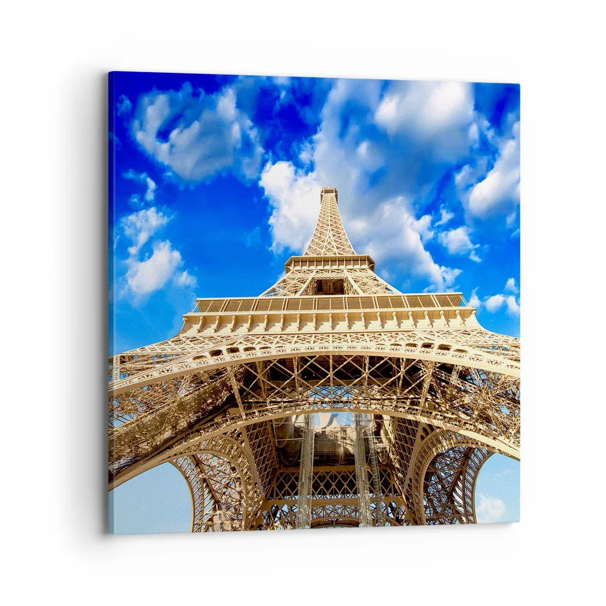 Schilderen op canvas - Reiken naar de hemel en de wolken - 70x70 cm