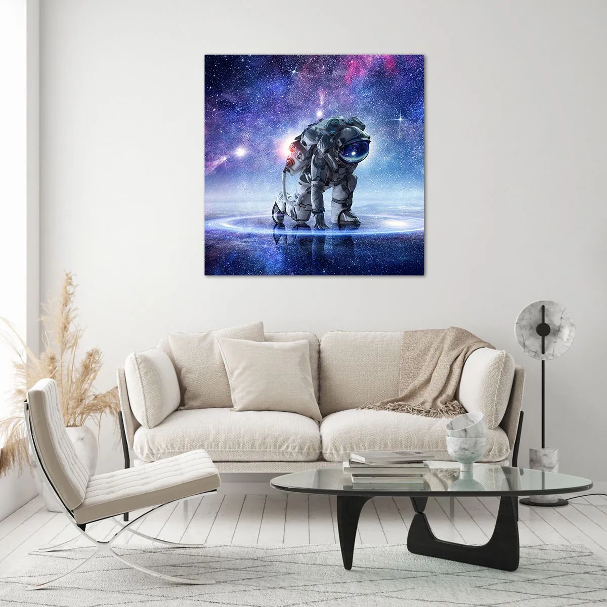 Schilderen op glas - De sterrenhemel boven mij - 50x50 cm