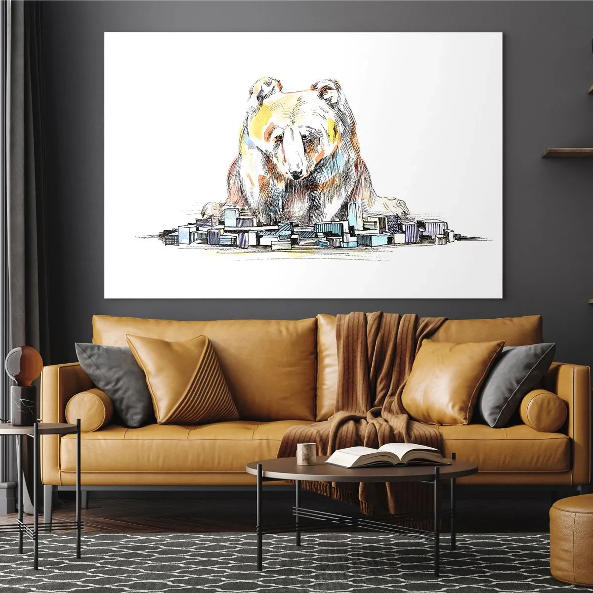 Schilderen op glas - Hoe kun je zo leven? - 100x70 cm
