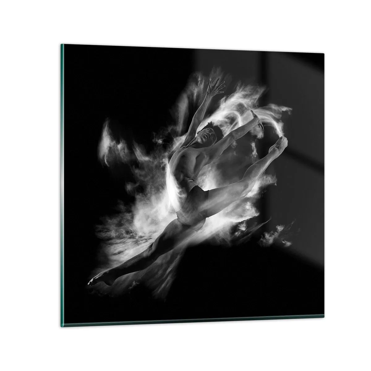 Schilderen op glas - Vast tijdens de vlucht - 70x70 cm