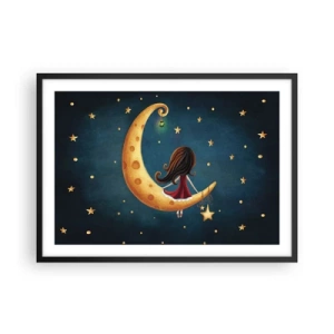Poster in een zwarte lijst - Een keer… - 70x50 cm