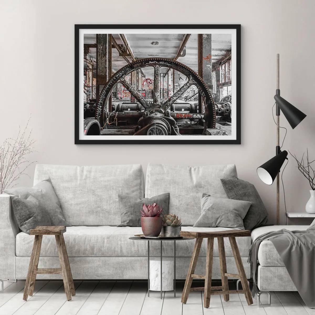 Poster in een zwarte lijst - Het geheime leven van de fabriek - 70x50 cm