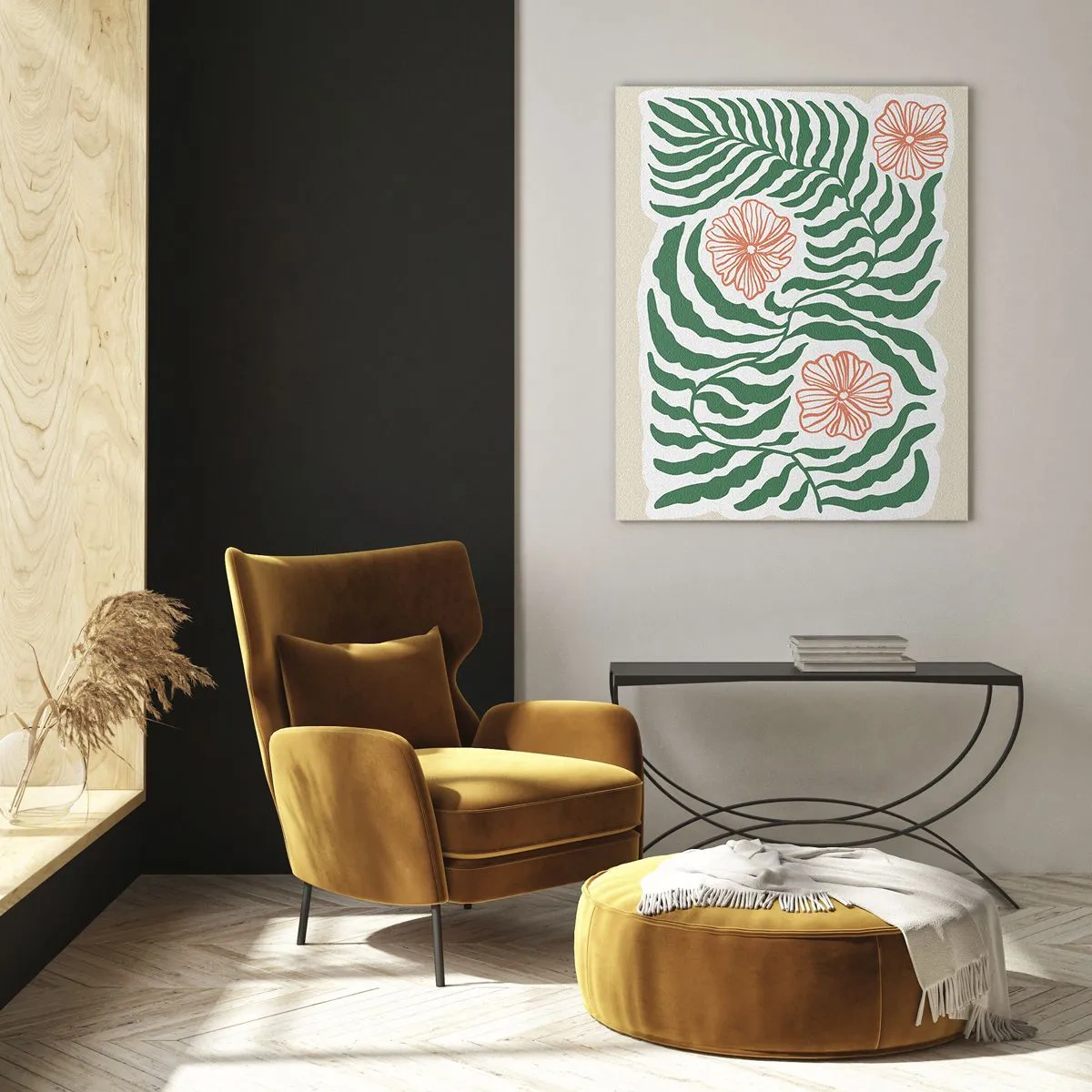 Schilderen op glas - Bloeiend in het groen - 50x70 cm