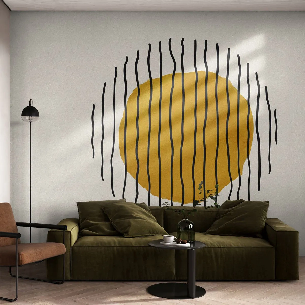 Fotobehang Premium Sand - Abstractie trillend van warmte - Abstractie, Deel, Minimalisme - 100x70 cm