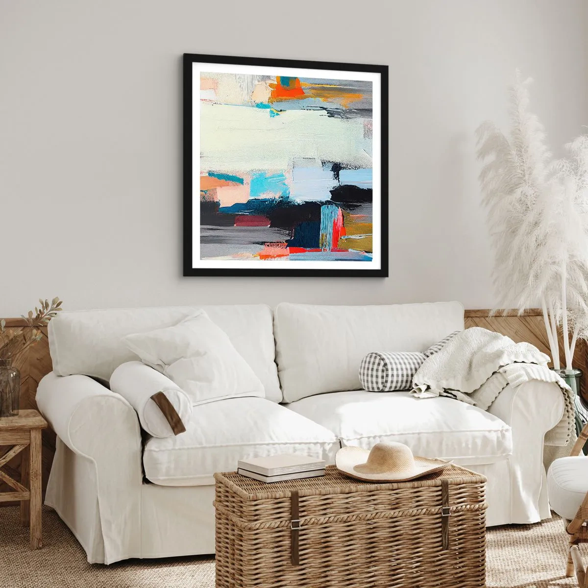 Poster in een zwarte lijst - Is er een methode? - 60x60 cm