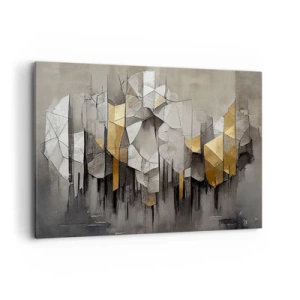 Schilderen op canvas - Compositie van ijs en licht - 100x70 cm