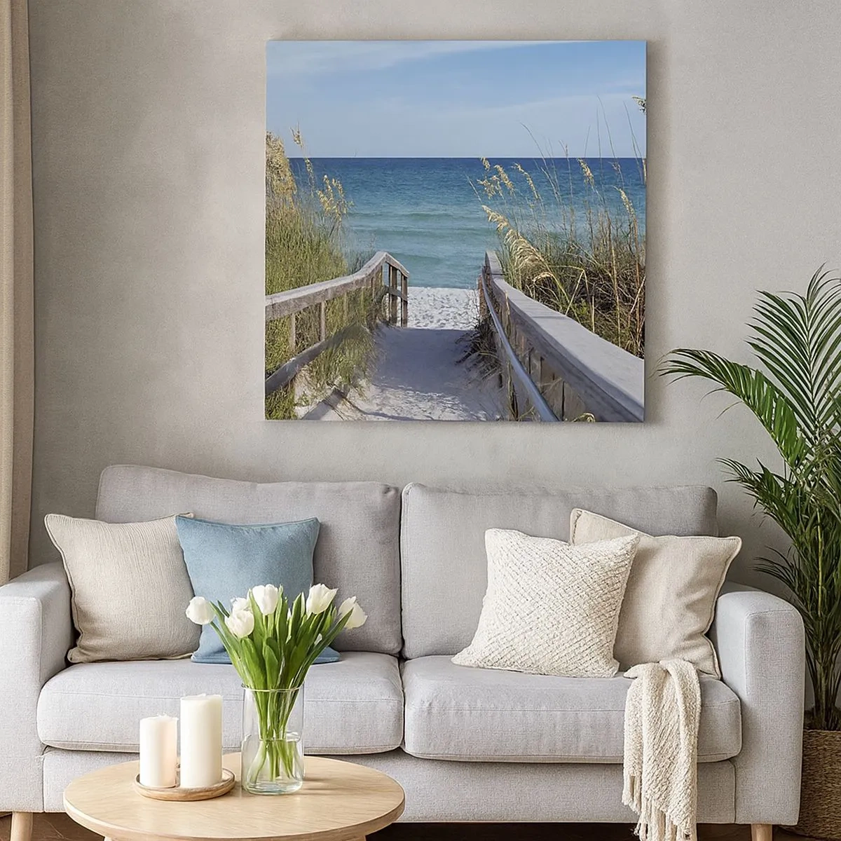 Schilderen op canvas - In de zon, in de wind - 30x30 cm