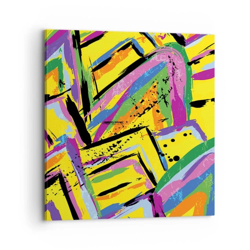 Schilderen op canvas - Tot ze schreeuwt van vreugde - 70x70 cm