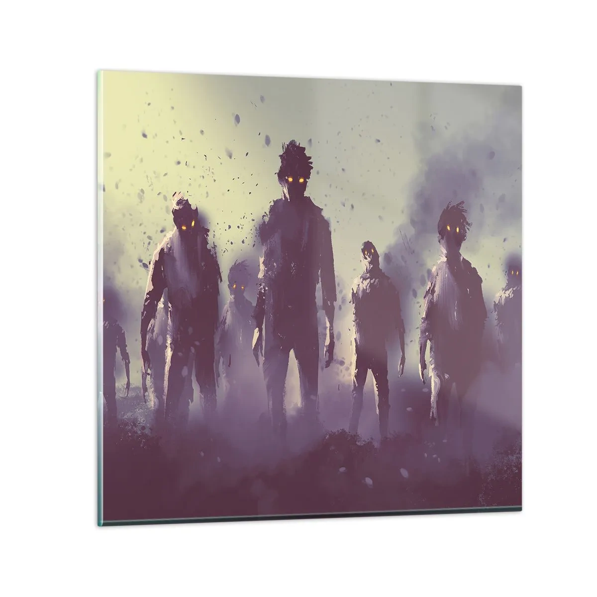 Schilderen op glas - Wees voorzichtig! Ze komen er aan - 40x40 cm