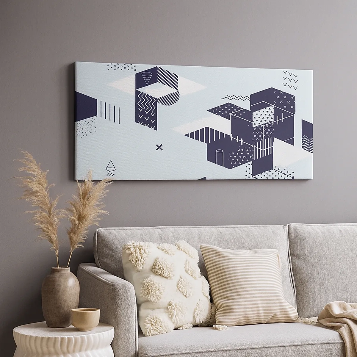 Schilderen op canvas - In de ziel van een wiskundige - 30x30 cm