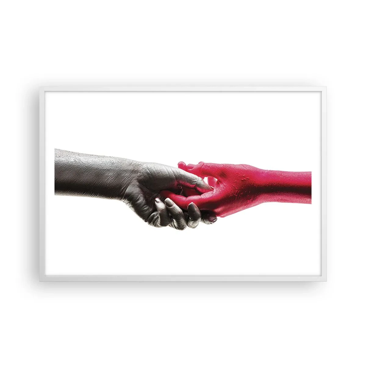 Poster in een witte lijst - Samen, hoewel anders - 91x61 cm