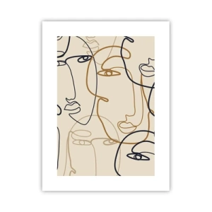 Poster - Het portret is vermenigvuldigd - 30x40 cm