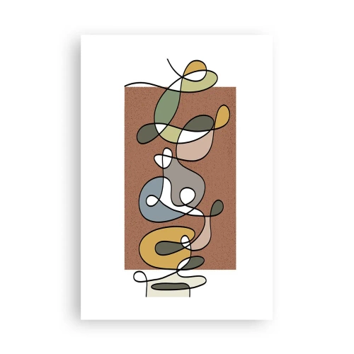 Poster - Abstractie die het glimlachen waard is - 61x91 cm