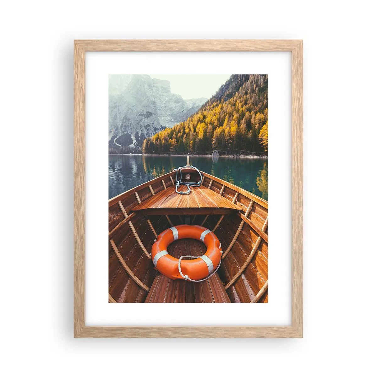 Een poster in een licht eiken lijst - Bergtocht - 30x40 cm