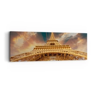 Schilderen op canvas - Hoe de mensheid de hemel bereikte - 90x30 cm