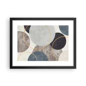 Poster in een zwarte lijst - Wiel voor wiel - 40x30 cm