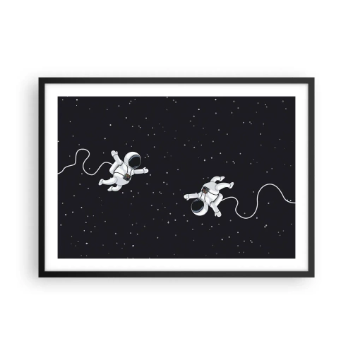 Poster in een zwarte lijst - Kosmische dans - 70x50 cm