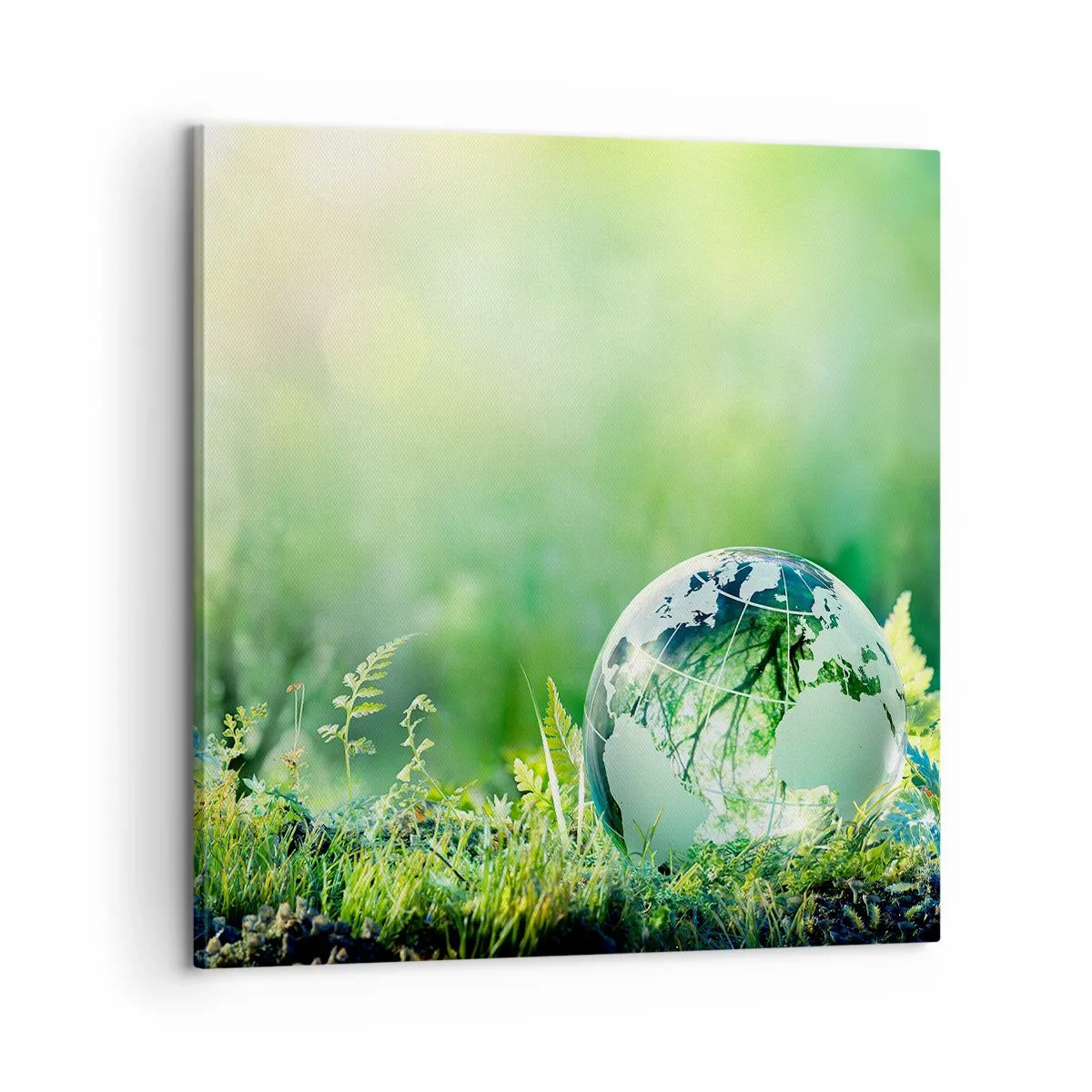 Schilderen op canvas - De groene planeet - 60x60 cm