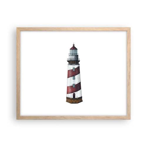 Een poster in een licht eiken lijst - Altijd op zijn hoede - 50x40 cm