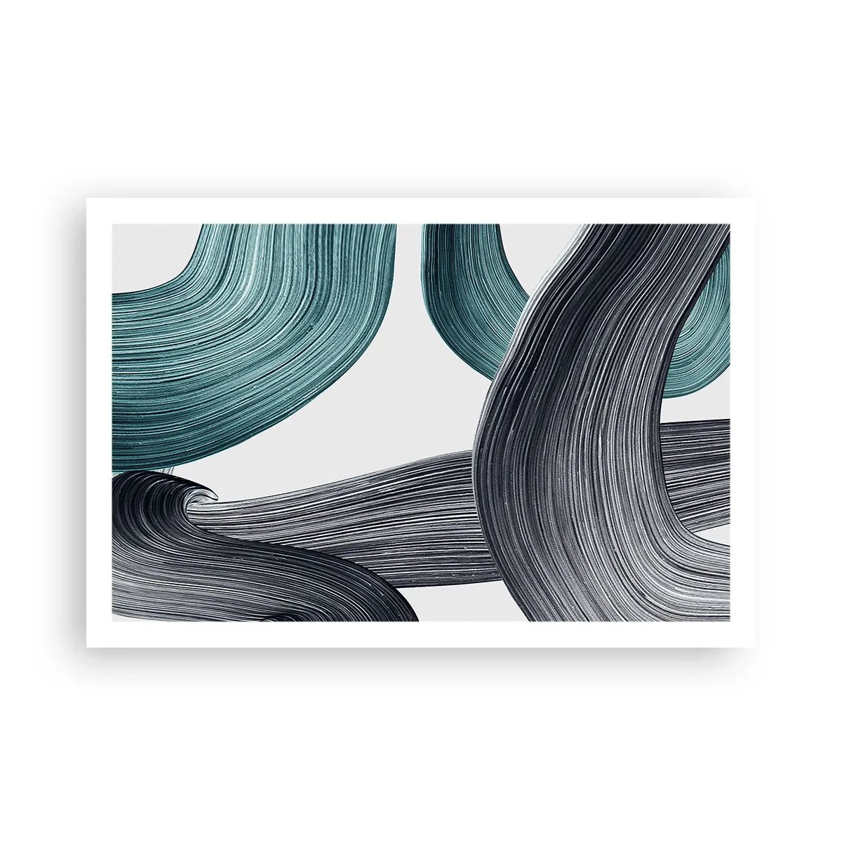 Poster - Smaragdgroene en zwarte paden - 91x61 cm