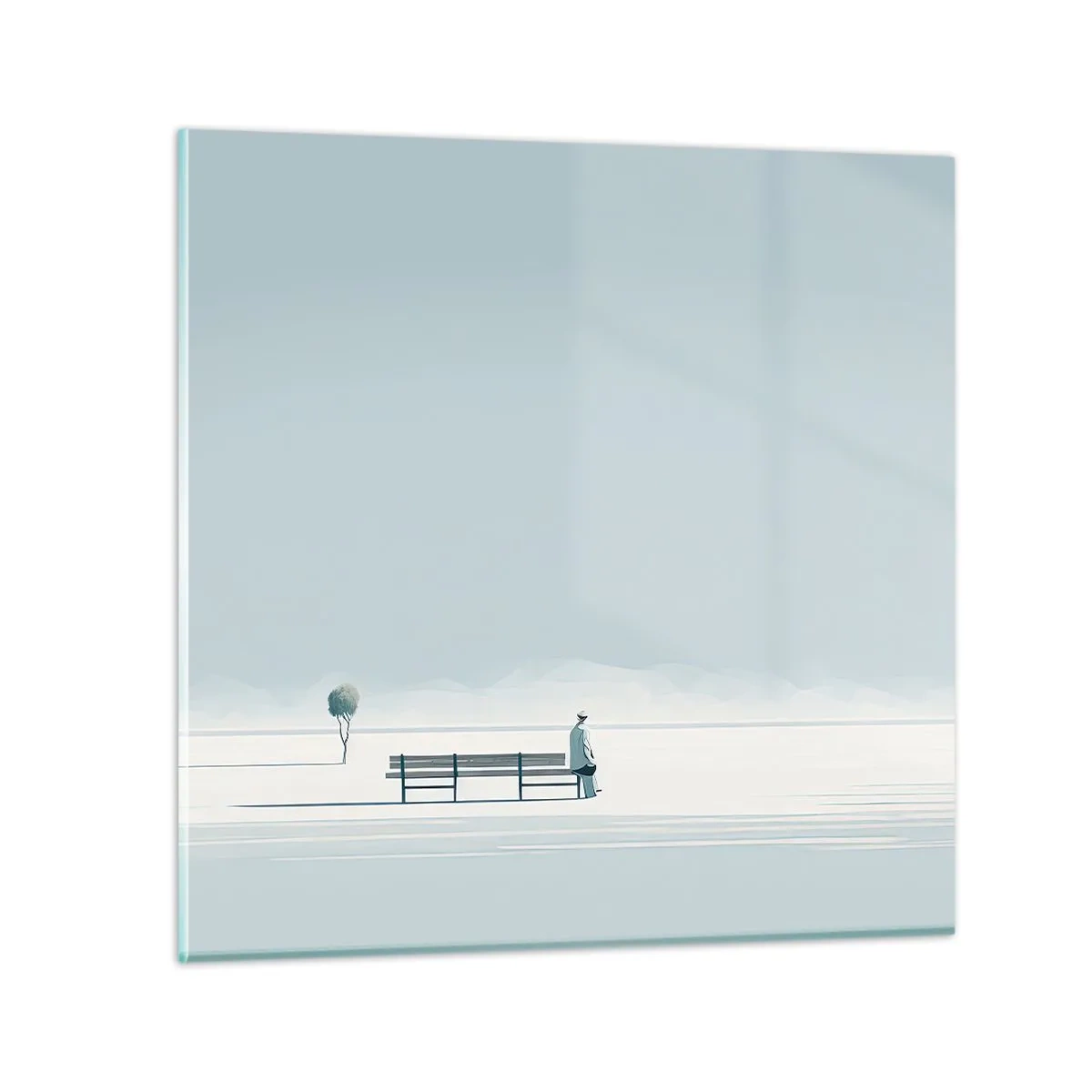 Schilderen op glas - Ja, ik wacht. - 30x30 cm