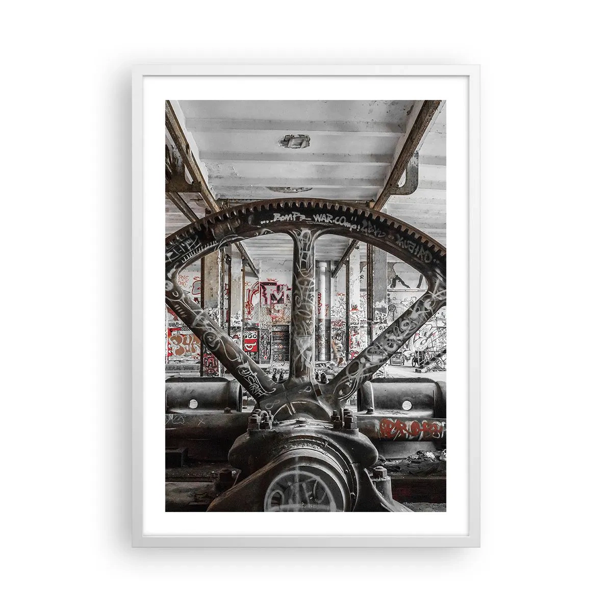 Poster in een witte lijst - Het geheime leven van de fabriek - 50x70 cm