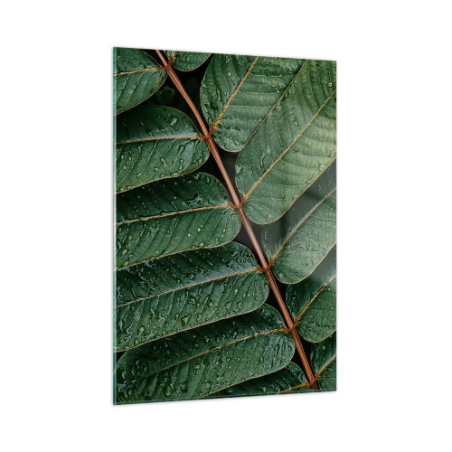 Schilderen op glas - In een groen ritme - 50x70 cm