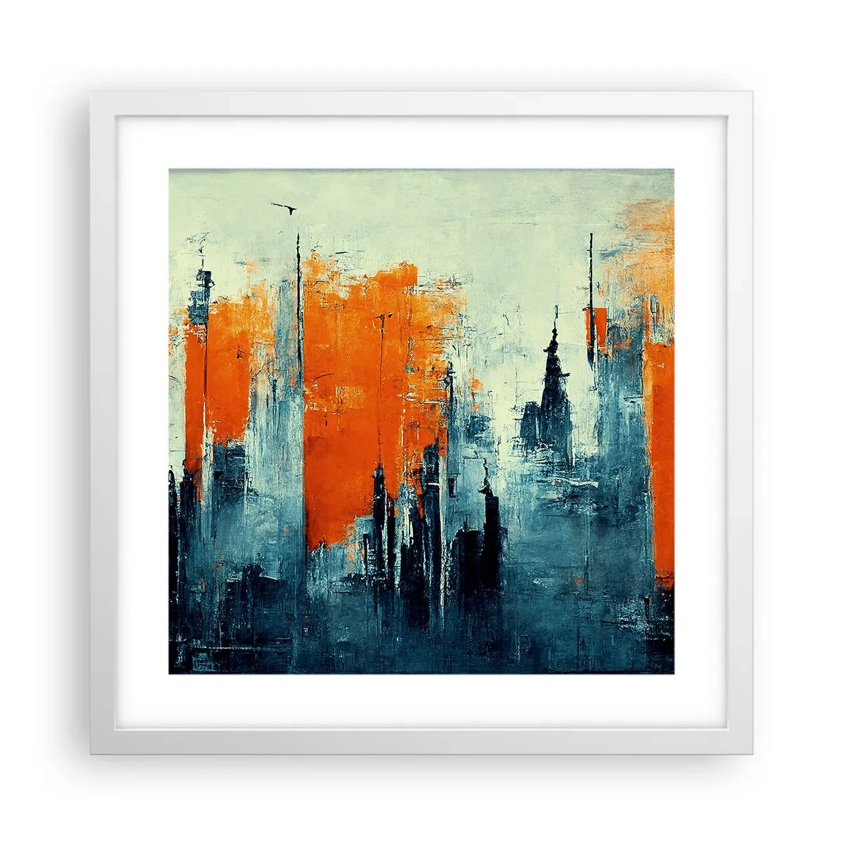 Poster in een witte lijst - Modern landschap - 40x40 cm