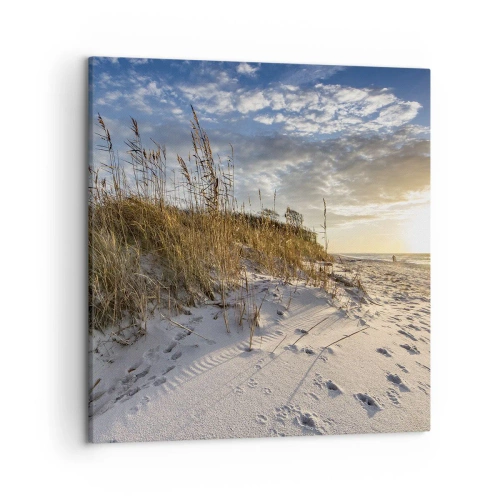 Schilderen op canvas - Een uitnodiging voor een wandeling - 50x50 cm