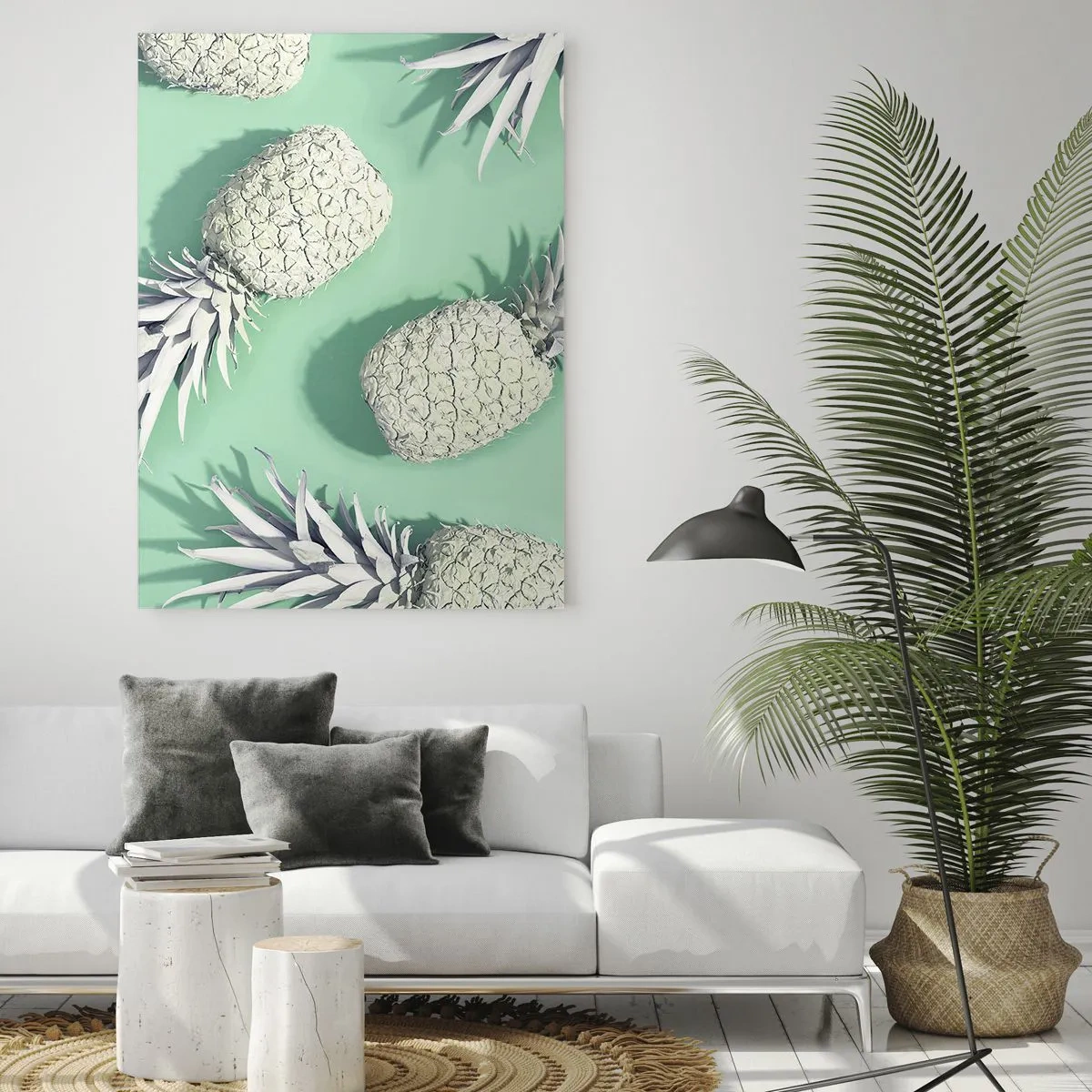Schilderen op glas - Het gaat goed met munt - 50x70 cm