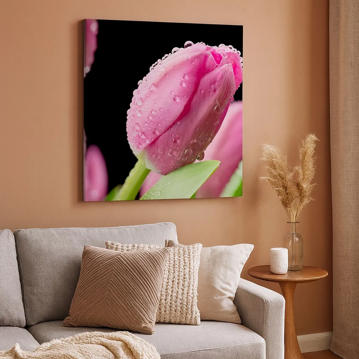 Schilderen op canvas - Lila droom in dauw - 30x30 cm