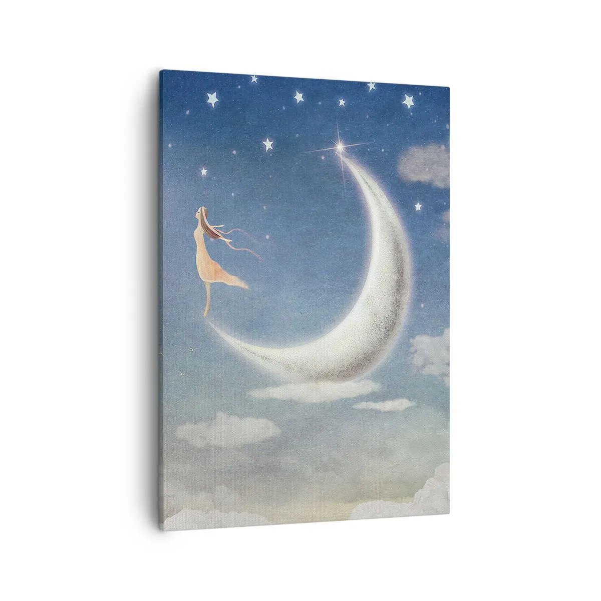 Schilderen op canvas - Blauwe verleidster - 50x70 cm