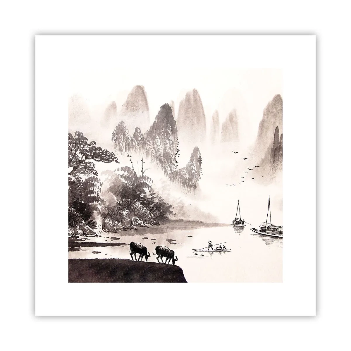 Poster - Het exotische alledaagse leven van het Oosten - 30x30 cm