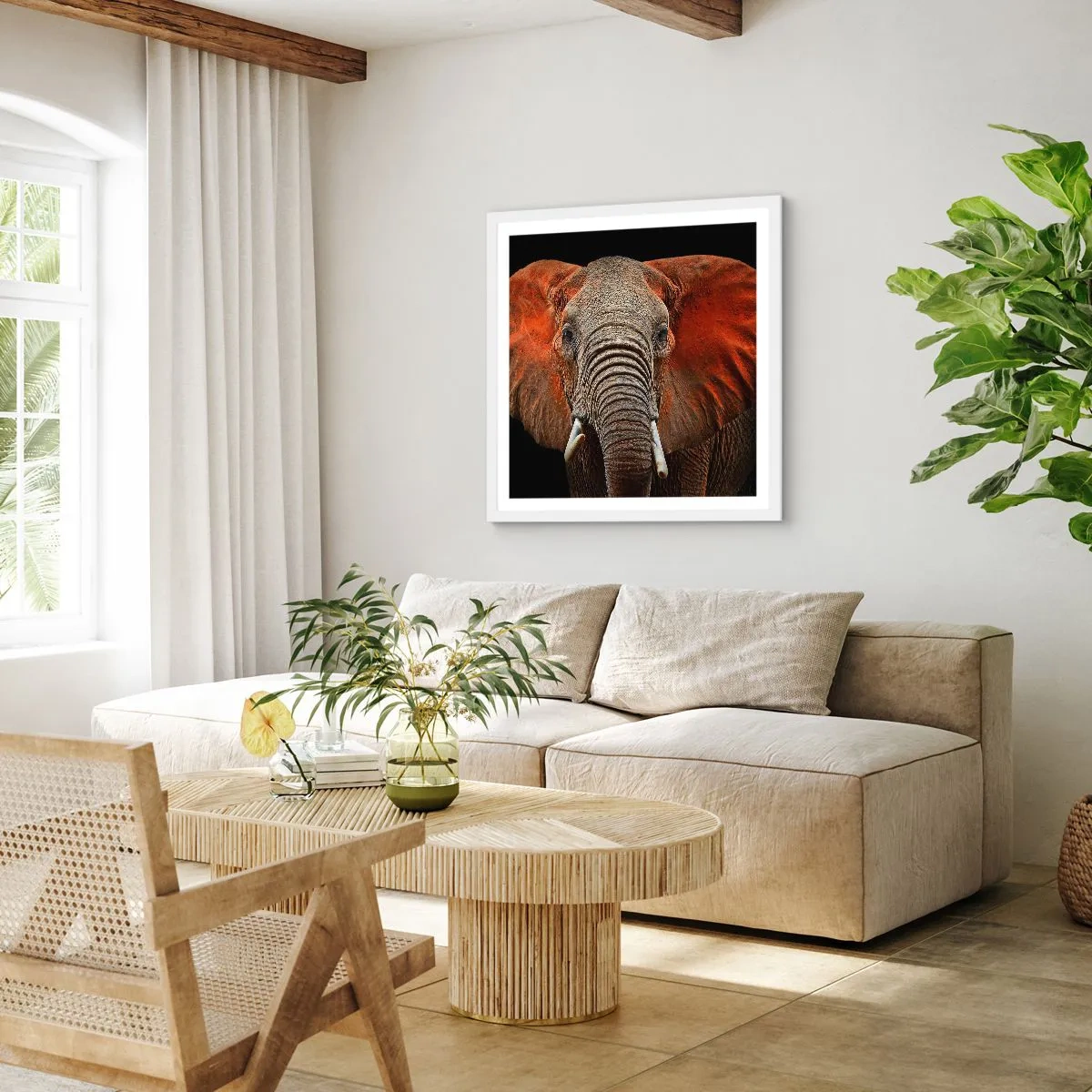 Poster in een witte lijst - Ik ben wild, en jij? - 60x60 cm