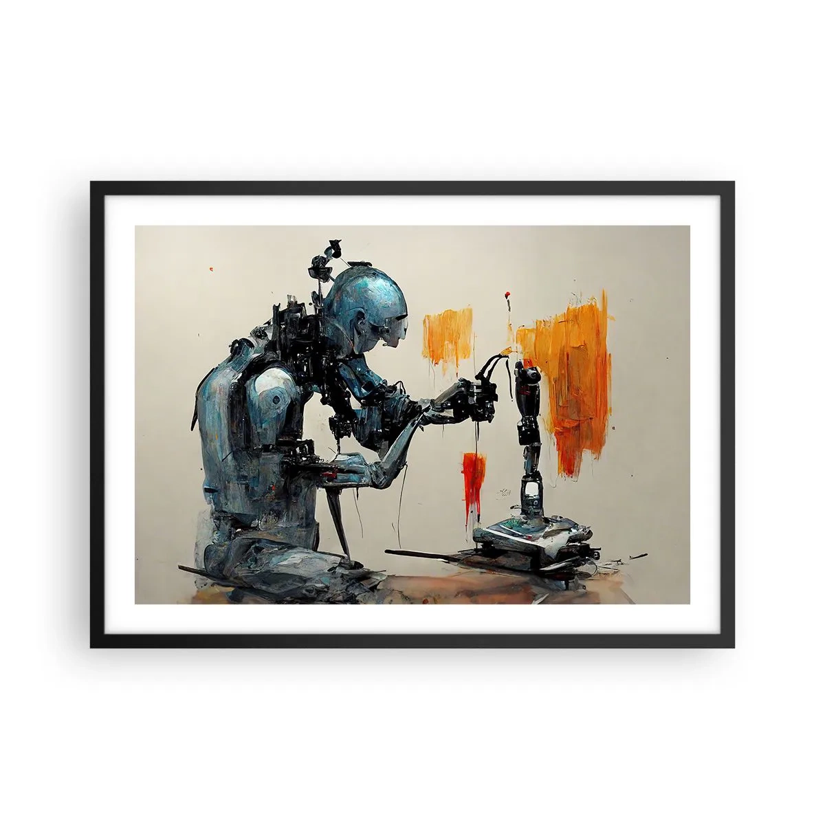 Poster in een zwarte lijst - Morgen al… - 70x50 cm