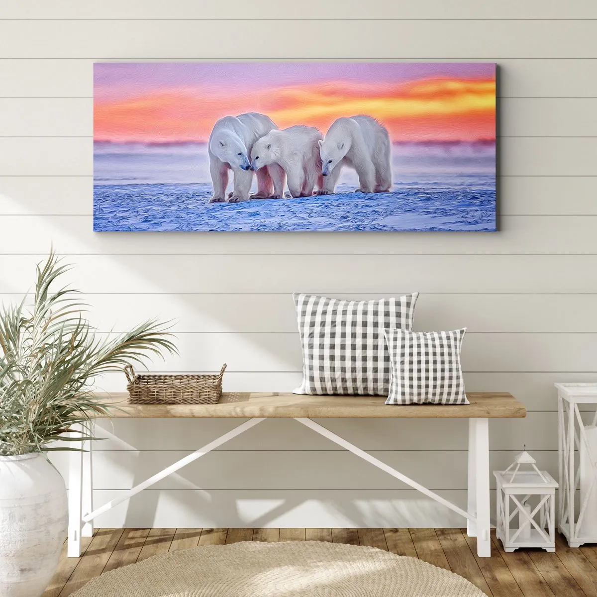 Schilderen op canvas - Familie warmte is genoeg - 120x50 cm