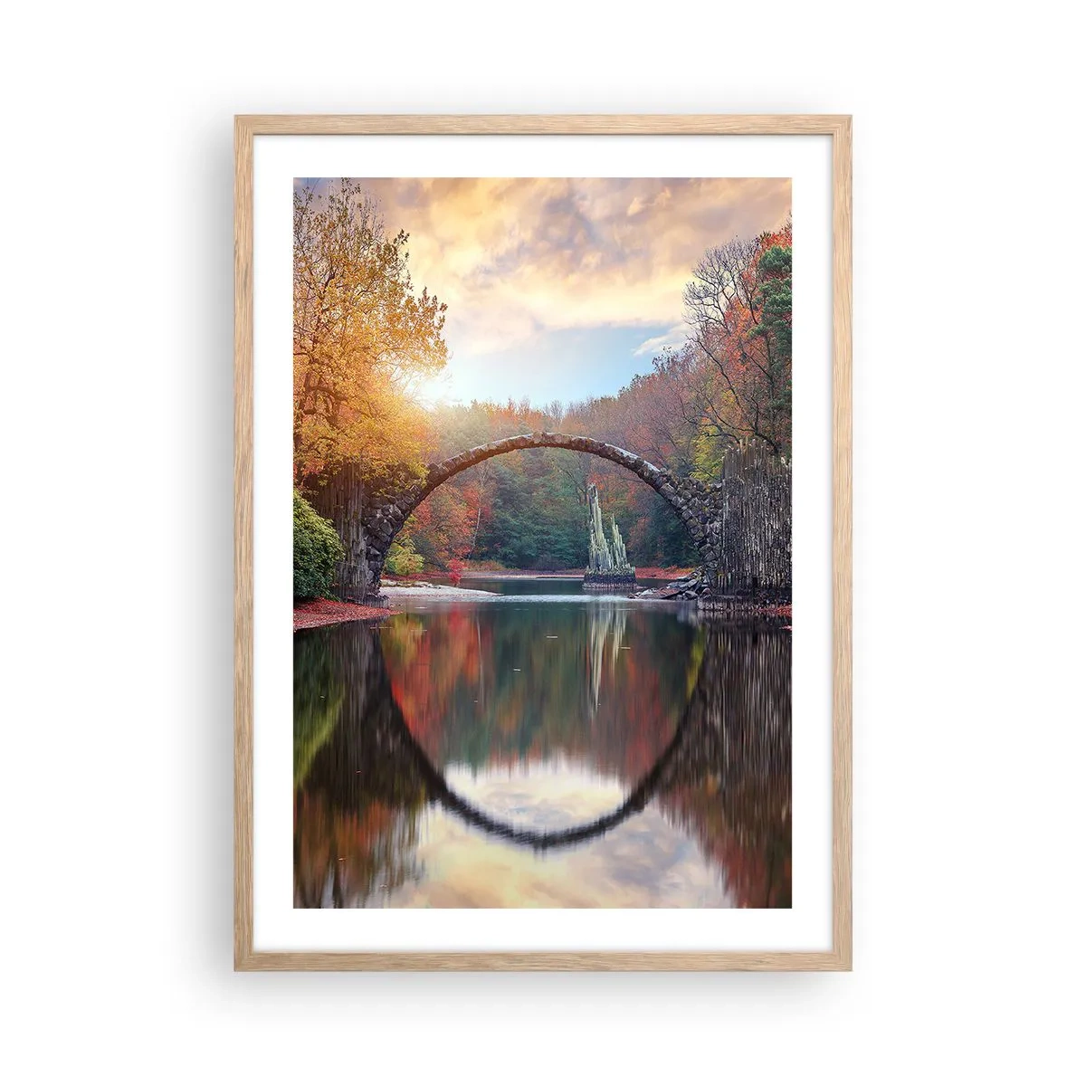 Een poster in een licht eiken lijst - Aan de andere kant van de spiegel - 50x70 cm