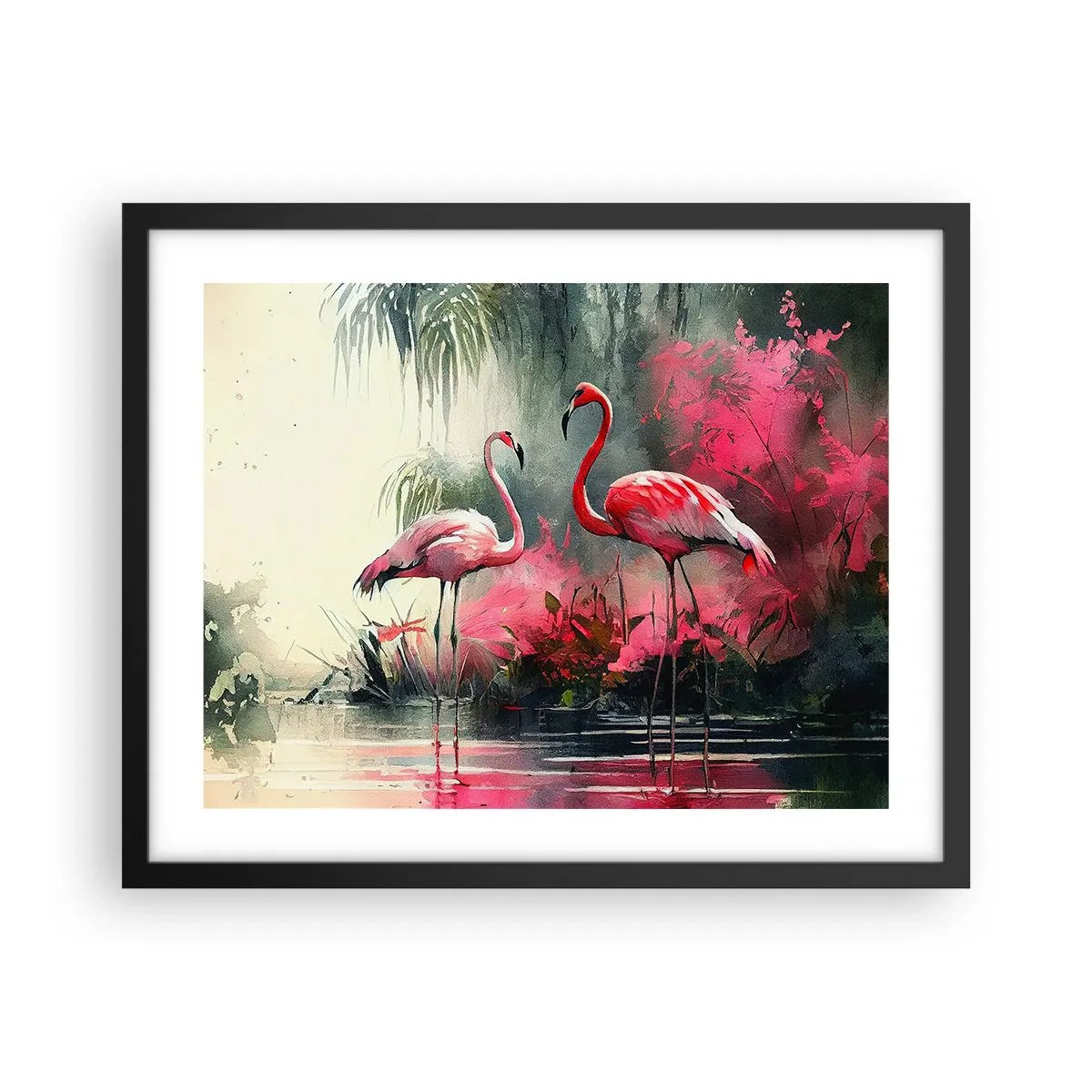 Poster in een zwarte lijst - Een les in natuurlijke gratie - 50x40 cm