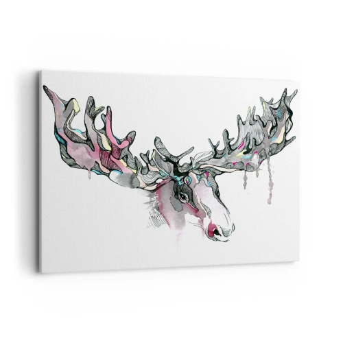 Schilderen op canvas - Kroon van de boskoning - 100x70 cm