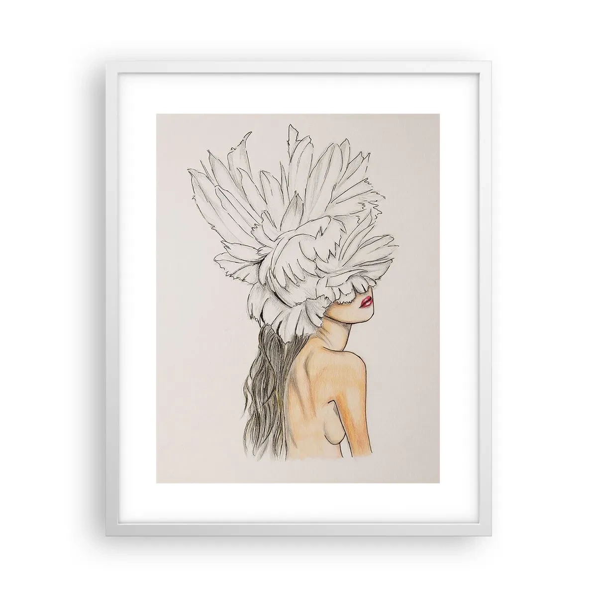 Poster in een witte lijst - gekroonde schoonheid - 40x50 cm