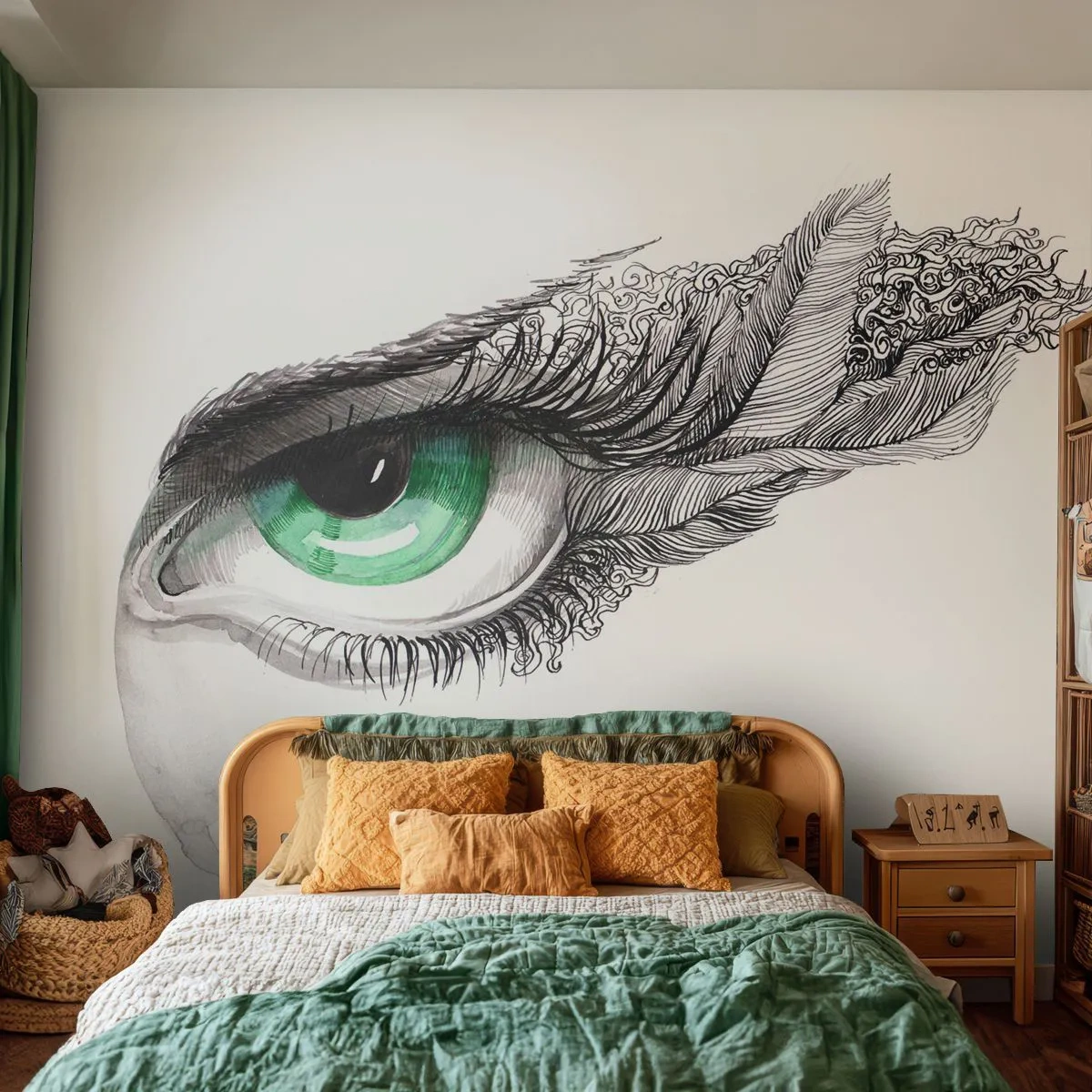 Zelfklevend Fotobehang Deluxe Sticker - Mooi en klaar om aan te vallen - Abstractie, Grafisch, Oog - 250x175 cm