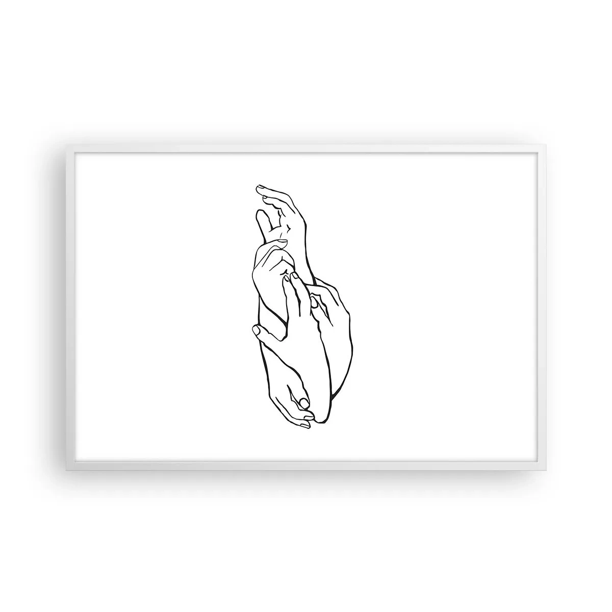 Poster in een witte lijst - Goede aanraking - 91x61 cm