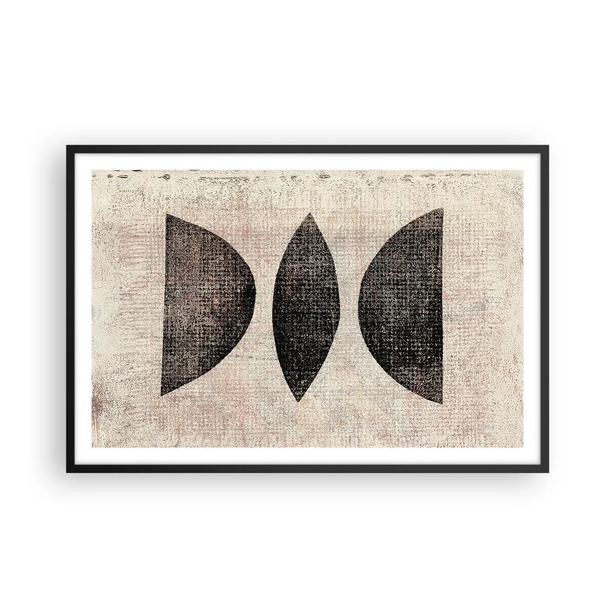 Poster in een zwarte lijst - etnische abstractie - 91x61 cm