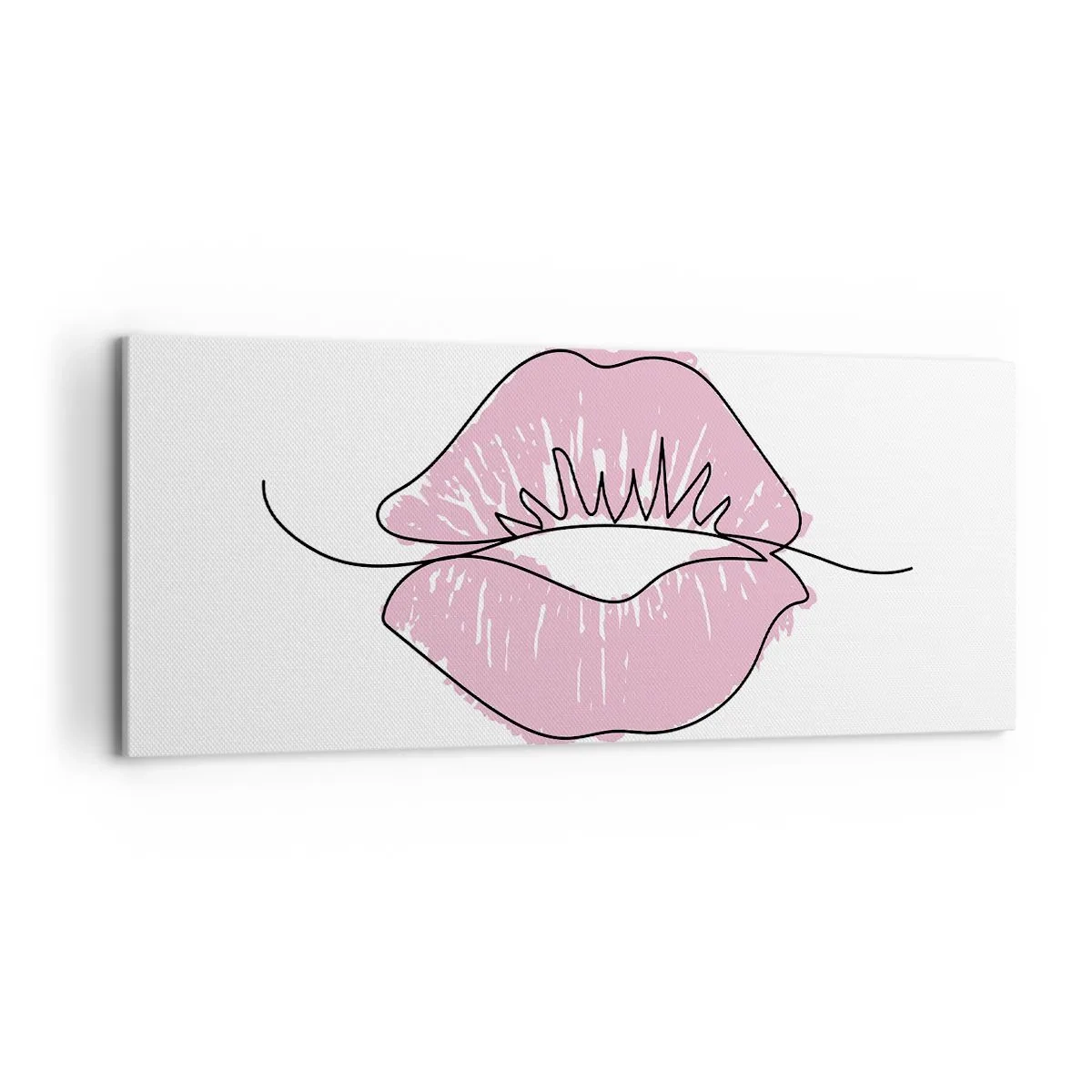 Schilderen op canvas - Klaar om te kussen? - 100x40 cm