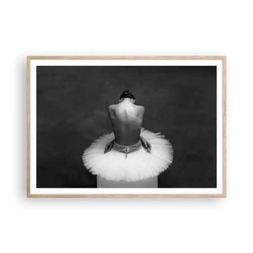 Een poster in een licht eiken lijst - Het bloeit gewoon - 100x70 cm