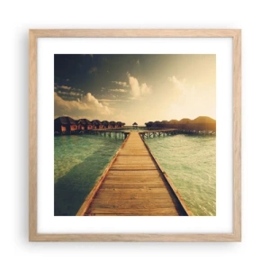 Een poster in een licht eiken lijst - Een warme uitnodiging - 40x40 cm